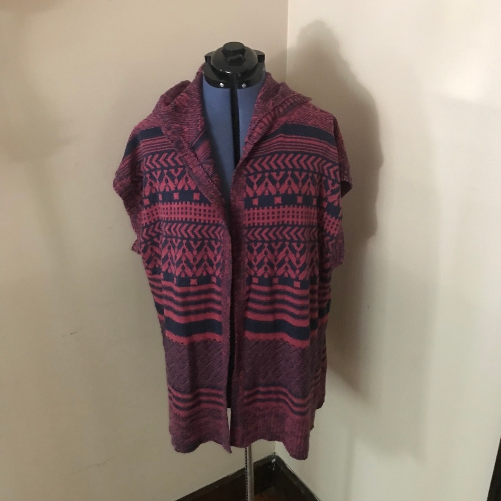 Wild Pearl | Size S/M. Open front hooded cardigan